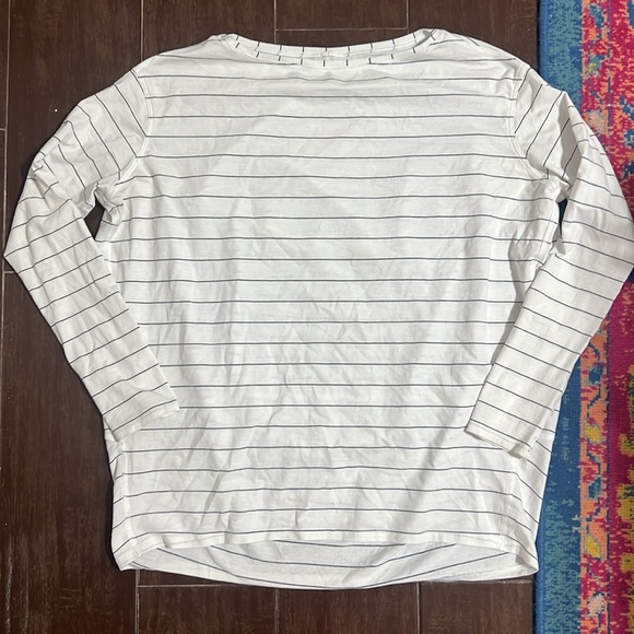 lululemon athletica Tops - Lululemon back in action black-and-white stripe size 4 top